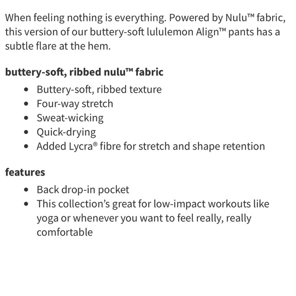 NWT Lululemon Align Ribbed Mini-Flared Pant *Extra Short 28” Black Size 0 - Picture 9 of 10